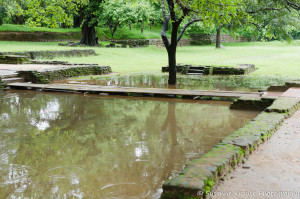 Leider steht der Wassergarten in Sigiriya unter Wasser.